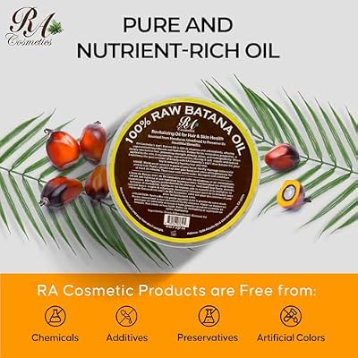 RA COSMETICS 100% Natural Unrefined Batana Hair Oil for Healthy Hair, 16 oz | Dr Sebi Batana Oil Hair Moisturizer for Damaged Hair Repair| Strengthening and Nourishing Hair Conditioner