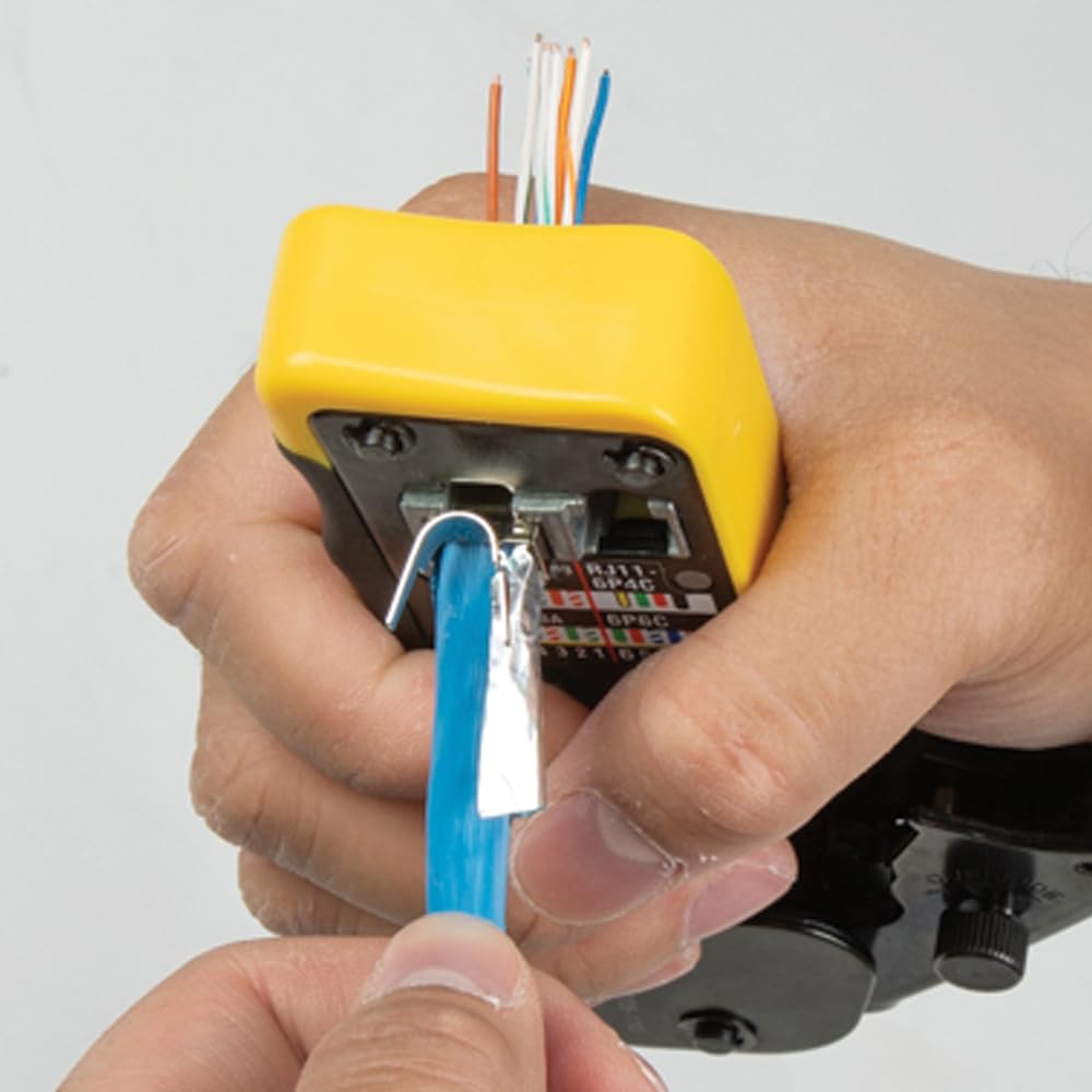 VDV826-705 Enchufe de datos modular para cable blindado CAT6A y cable Ethernet CAT6 de mayor diámetro para interiores o exteriores, paquete de 50 unidades 4