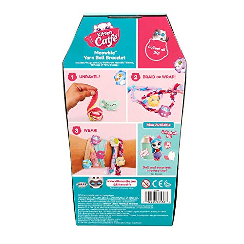 Kitten Catfé Meowble Yarn Ball Bracelet 4 Pack, Cat Ball Charms & Clasps Hidden In A Ball Of Yarn To Create Your Own Friendship Bracelets With Charms! 24 To Collect In Series #1 #TOP6