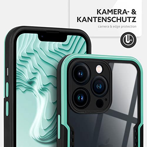 Coque iPhone 13 Pro compatible Apple silicone antichoc menthe - 3