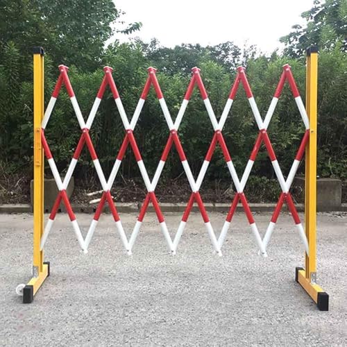 Barrière de sécurité mobile pliable rétractable - Extensible - 1,2 m x 5 m - Contrôle de la circulation pour la sécurité des piétons - Gestion de foule - Utilisation industrielle et protection