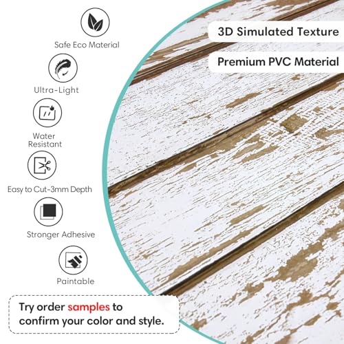 Paneles de pared de madera 3D autoadhesivos Commomy revestimiento de spa 4