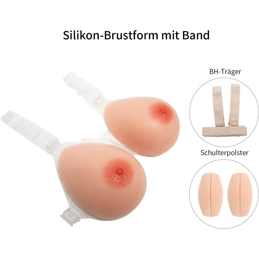Protesi mammarie al seno in silicone con spalline del reggiseno per protesi transgender crossdresser mastectomia carnagione/A/L