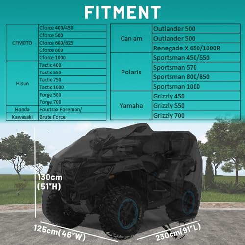 QYMOTO ATV Cover 420D XXL
