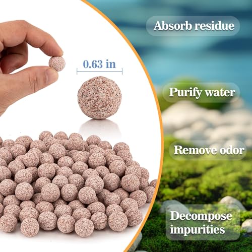 Image of Sukh Ceramic Bio Balls - Fish Tank Sphere Filter Media Nano-Tech Bio-Spheres Bio Media for Aquarium,Fish Tank Sump,Pond,Freshwater,Canister Filter and Koi Ponds,15oz