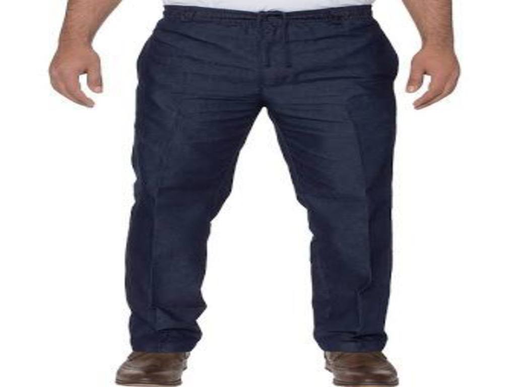 Carabou Men's Denim Elasticated Waist Rugby Trousers, 60, 29" Leg
