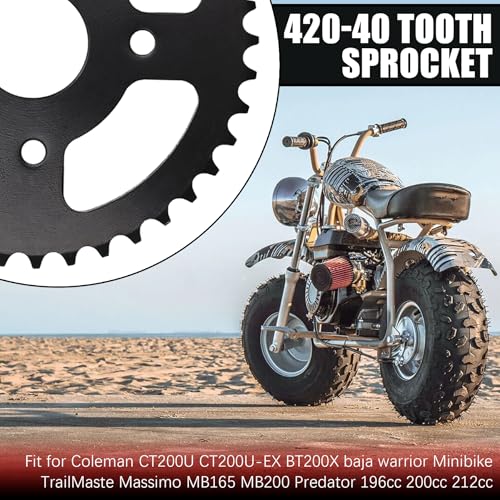 Image of 40 /41 /420 Chain Sprocket 40T Tooth Mini Bike Sprocket 40mm bore fit for Coleman CT200U CT200U-EX BT200X Baja Warrior Minibike TrailMaste Massimo MB165 MB200 Predator 196cc 200cc 212cc