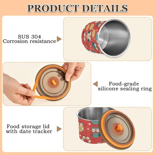 Envase de café acero inoxidable 900 ml con tapa hermética miniatura 4
