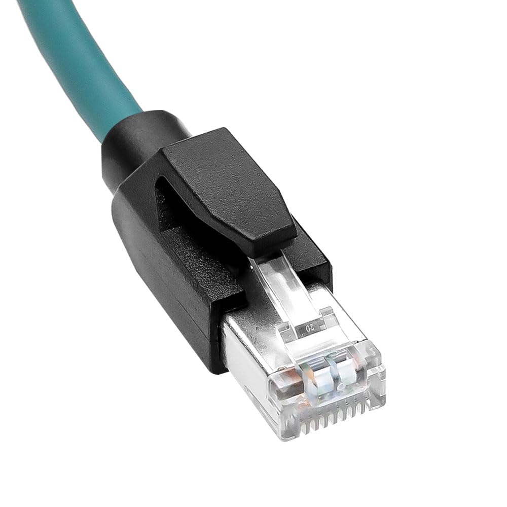 Uonecn M12 X-Code 8-biegunowy żeński na RJ45 kabel Ethernet Cat6a, bardzo elastyczny, ekranowany, do Cognex Keyence Basler, automatyka przemysłowa, moduł magistrali feldbus 10 m, zielony