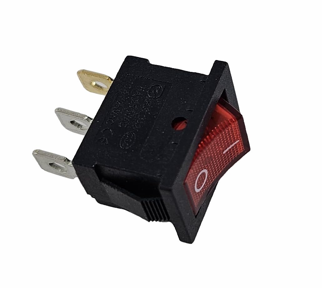 3 Pcs, Light Country SPST Lit Red Mini Snap-In Rocker Switch, 6A 250VAC - Foto 10