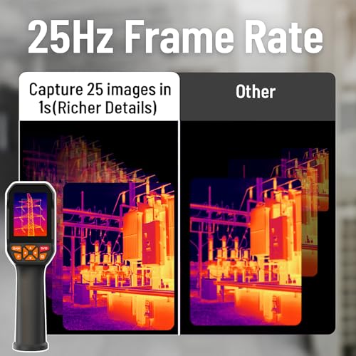 Image of BTMETER Thermal Camera - Infrared Temperature Imager 200,000 Pixels with 256 x 192 IR Resolution 25Hz, 8G Image Storage Measure Temp -4F~1022F, 56 FOV Thermal Imaging Camera Gun for HVAC