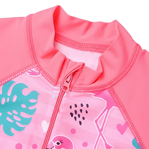 Image of XFGIRLS Baby /Toddler Girls Swimsuit Long Sleeve One-Piece Bathing Suit Rash Guard
