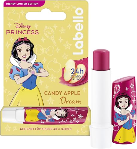 Labello Candy Apple Dream Limited Disney Princess Edition, duftender Lippenpflegestift mit fruchtigem Aroma, pflegender Lippenbalsam für Kinder ab 3 Jahren (4,8 g)