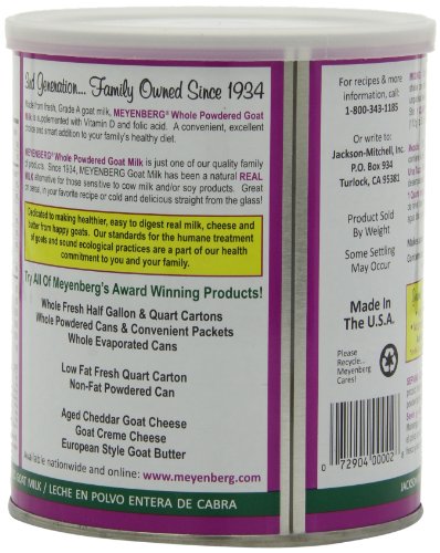 Amazon Com Meyenberg Whole Powdered Goat Milk Vitamin D 12 Ounce Pack Of 3 Grocery Gourmet Food