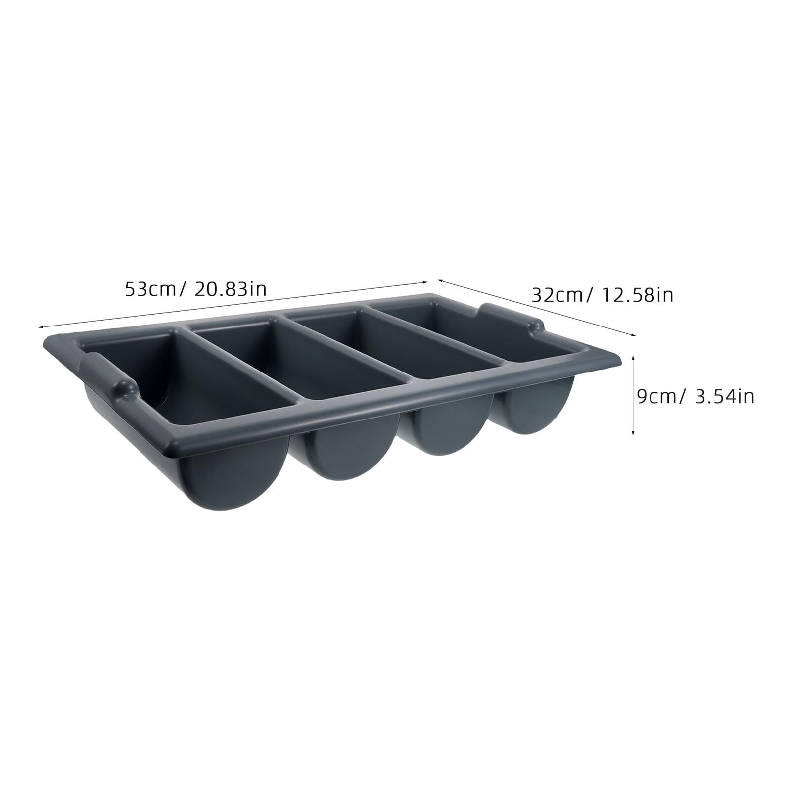 DOITOOL Portaposate in Plastica 4 Scomparti, Organizzatore Utensili da Cucina Salvaspazio per Cassetti, Vassoio Porta Posate Compatto per Buffet e Ristoranti