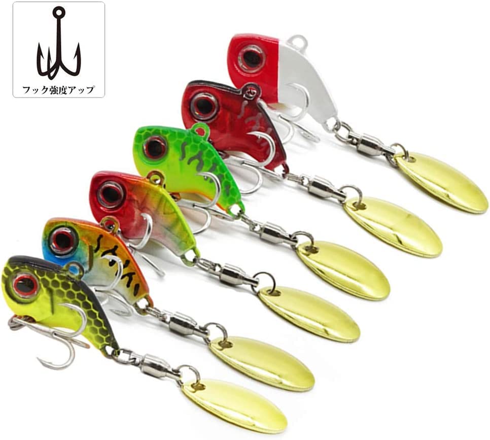 Amazon.co.jp: メタルバイブレーション ルアー 6個セット 釣りのルアー