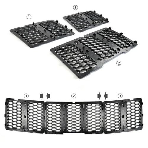 Rejilla delantera coche con inserto frontal de panal para Grand Cherokee 5