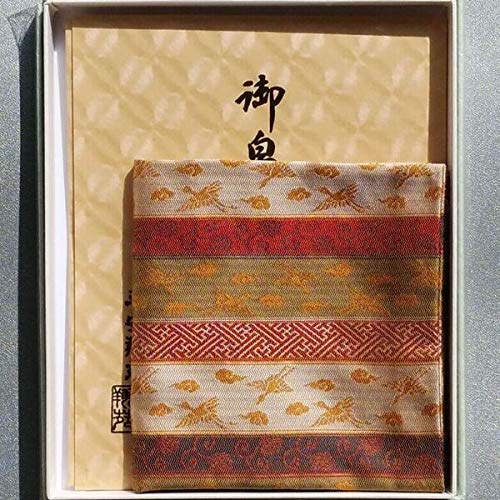 千羽鶴雲上飛翔之図(朱色)　塩瀬帛紗　御慶帛紗　茶道帛紗【新品未使用品箱付き】 imgrc0082192719.jpg
