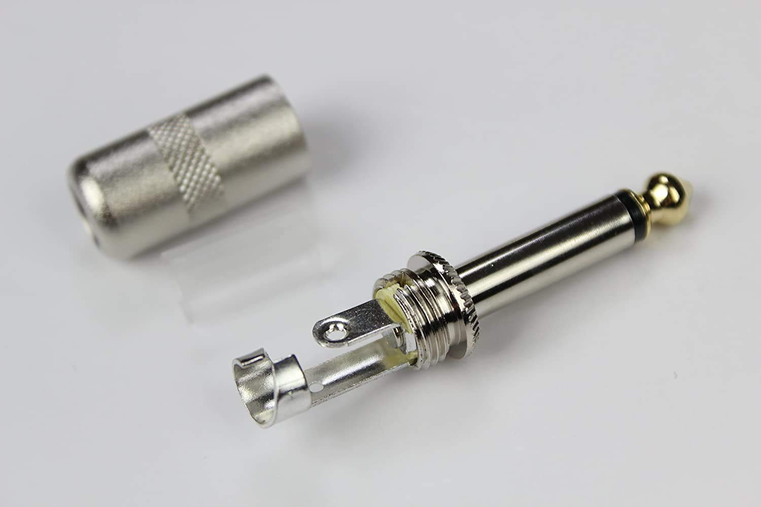 Short Barrel 1" Handle Low Profile 10 Pack 1/4" 6.35mm Audio Cable Plug Connector Iconic 101