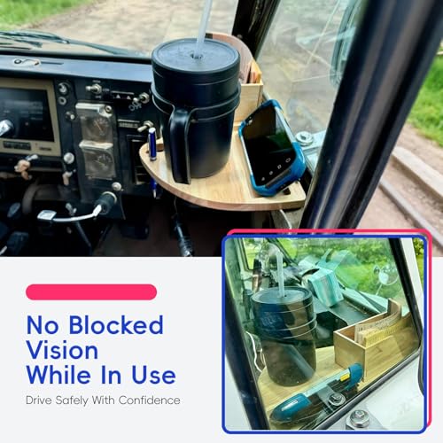 Cup Holder Tray for LLV/USPS Mail Carrier, for LLV Mail Truck Accessories, Fit for LLV Accessories for USPS Carriers, Organizer with Scanner Slot, Pen&Drink Holder