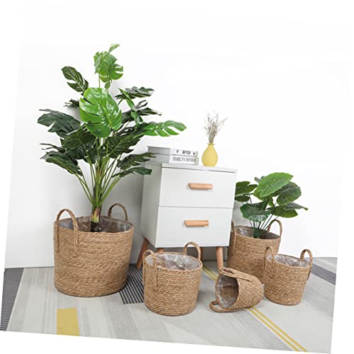 DOITOOL Straw Flower Pot 16Cm Woven Rattan Plant Pot Indoor Wicker Planter Handcrafted Seagrass Basket for Home Decor and Plant Storage - Image 3