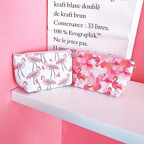 Outflower Flamingo Pattern Cosmetic Bag Wash Bag Travel Storage Bag Make Up Toiletry Bags Storage Organiser for Women, Ladies