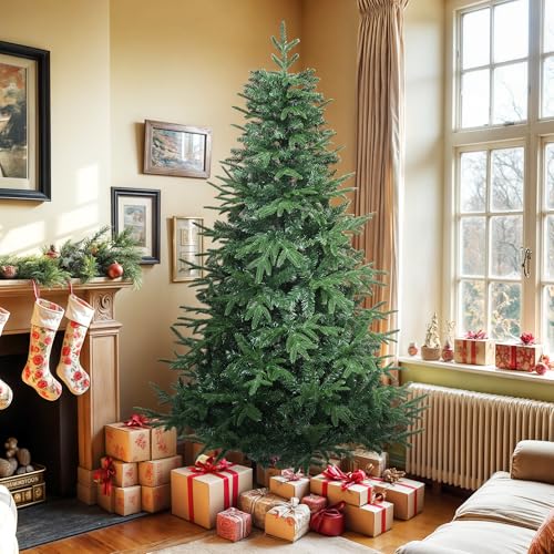 YITAHOME Sapin de Noël Artificiel de qualité supérieure - 182 cm - Environ 900 PE moulé par Injection et Pointes en PVC - Réaliste - avec Cadre système de Pliage et Support en métal - Montage Rapide