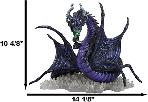 Miniatura 2 de Ebros Gift Fantasía Mitos y Leyendas Koss Earth Elemental Púrpura oscuro Luz de luna Araña Aracnafaria Dragón en suelo de cristal Figura Edad de