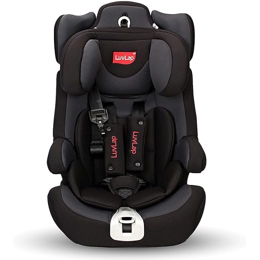 LuvLap Active ISOFIX Car Seat Grey & Black