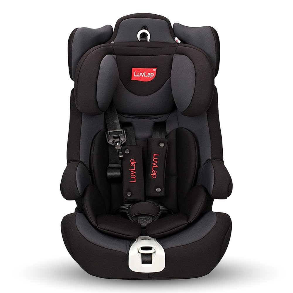 LuvLap Active, ISOFIX Car Seat for Baby & Kids from 9 Months to 12 Years (Upto 36 Kgs) (Grey & Black)