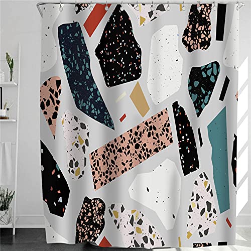 Rideau de douche avec long rideau de douche Motif simple 180 x 180 cm Cover