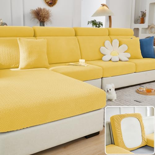 Magic Sofa Covers Soothing Home Sofa Covers 2025 New Super Stretch Couch Couch Covers for Sectional Sofa Sofa Hero Covers for Couch for Pets (Yellow, Extra Large Single Seat Cover)