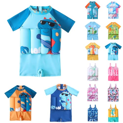 Maillots de Bain Fille Garçon, Maillot de Bain Piscine Flottant Enfant Maillot Flottant Bebe avec Flotteur IntéGré Flotteur Piscine Maillots Bébé Garçon Bouee Bebe 1-9 Ans