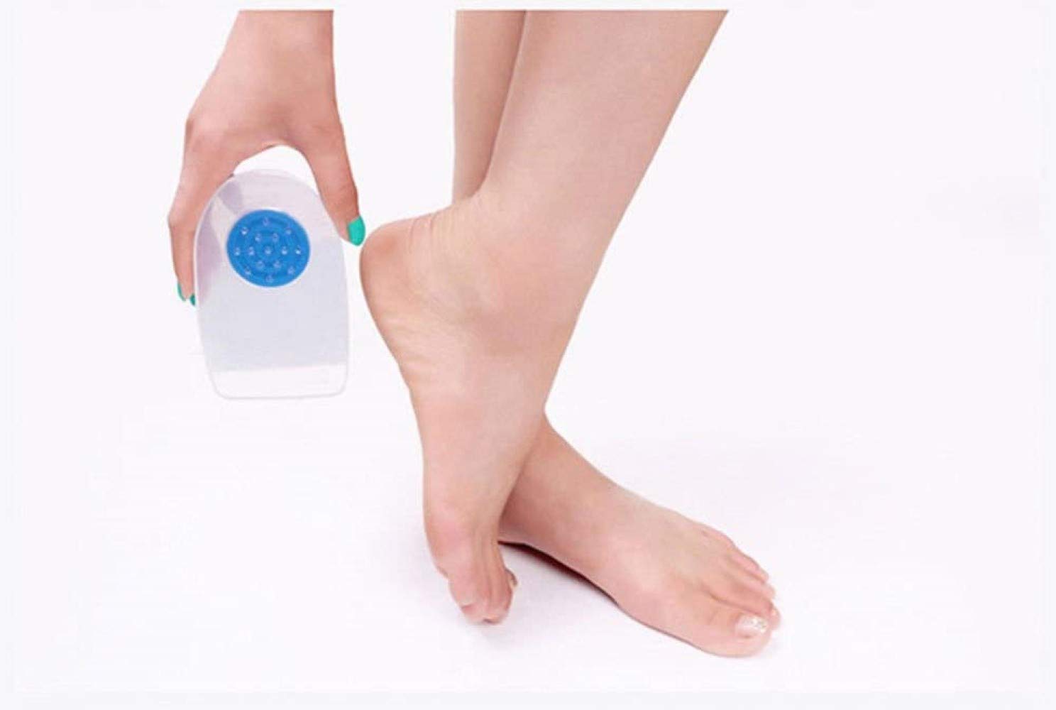 Pedimendtm Silicone Gel Heel Cushion, for Plantar Fasciitis (Ear Studs - 2) | Heel Cushion Pain Relief Heel Pads Calluses Corns Heel Bone Spur | reduce foot pain while standing & standing | Foot Care