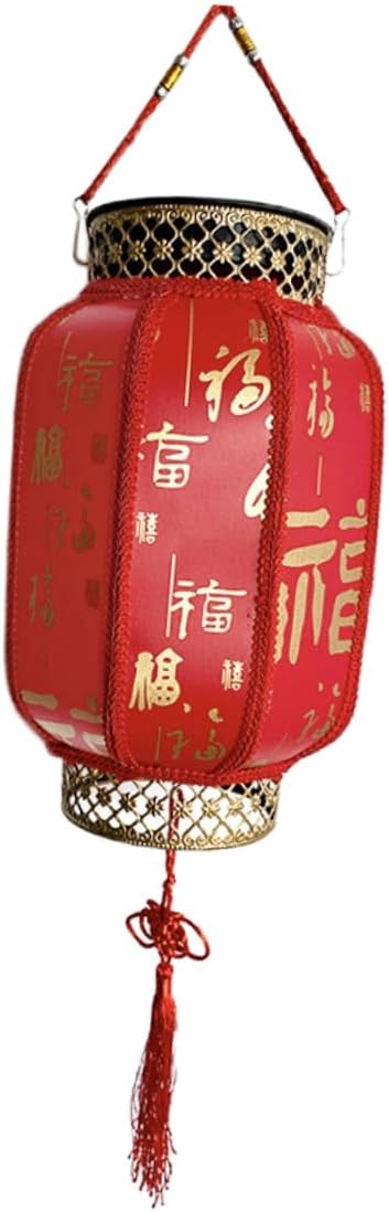 Angoily Solar Lantern Solar Powered Hanging Lantern - Autumn Festival Lanterns Outdoor Pendant Light Outdoor Patio Decor Decorations Flocking Cloth Shine