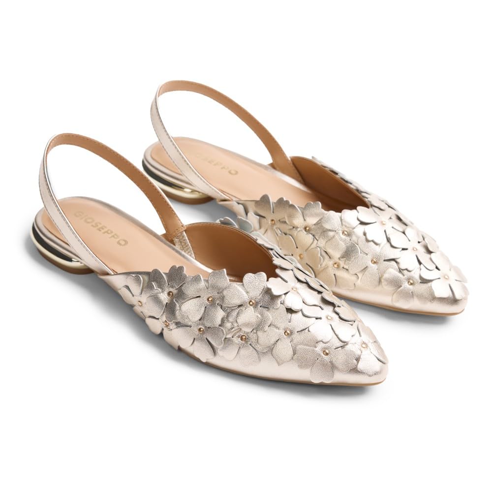 GIOSEPPO Kinna, Women's Mary Jane Flats, Platinum, 38 EU