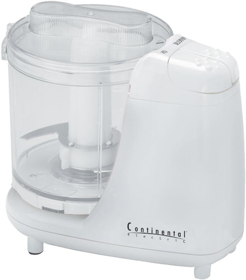 Continental Electric Continental CE22361 1.5 Cup Electric Mini Chopper, White