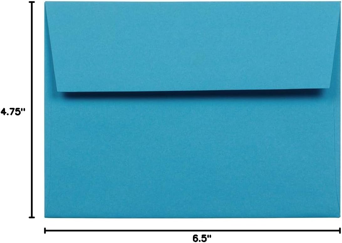 JAM PAPER A6 Colored Invitation Envelopes - 4 3/4 x 6 1/2 - Blue Recycled - 25/Pack