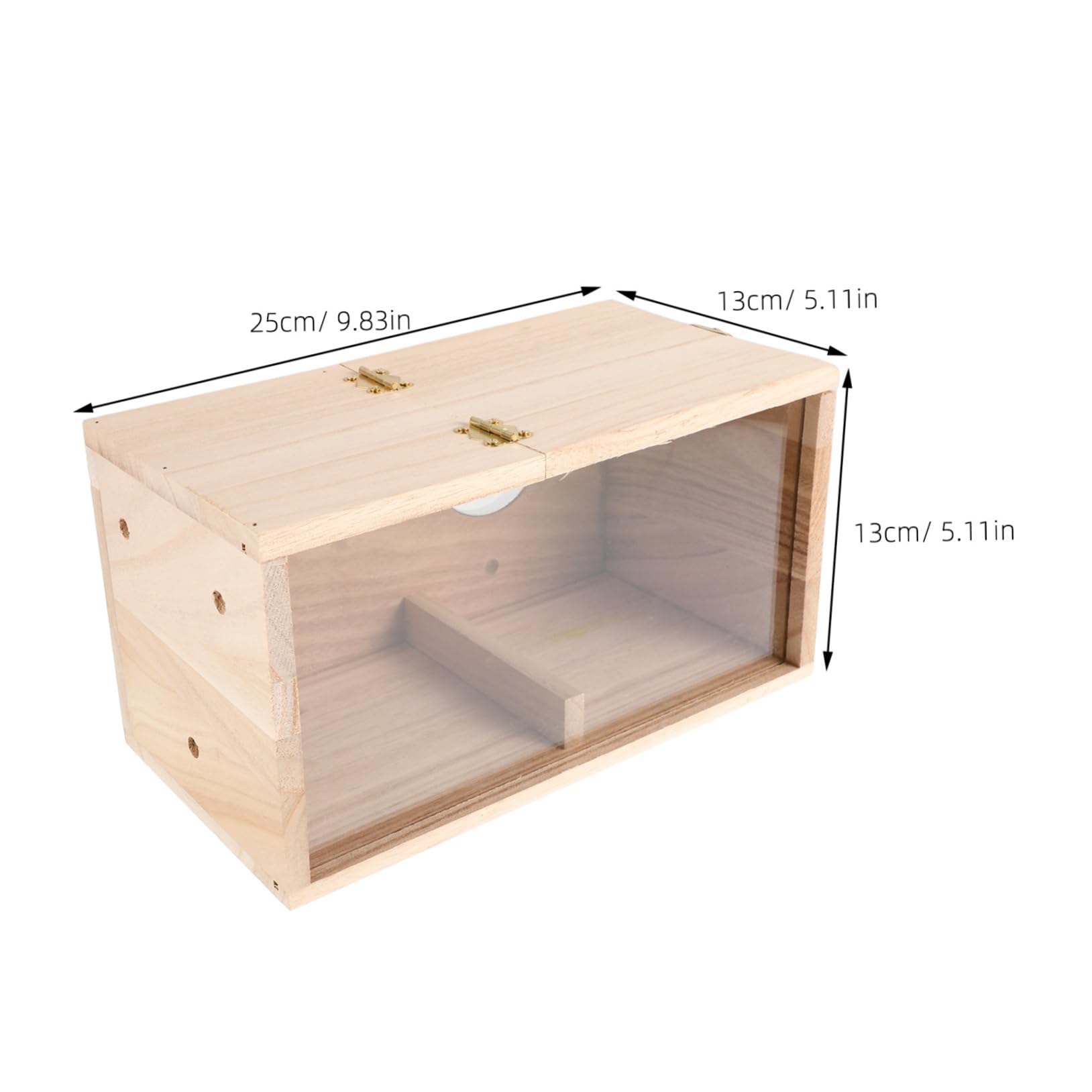 Hemobllo Birdhouse Nido per Parrocchetti in Legno Finestra Acrilica | Beige, Uso Outdoor e Giardino, per Cocorite e Calopsitte, Installazione Semplice