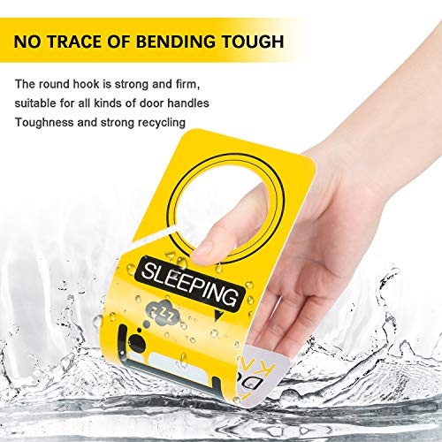Psler DOOR-HANGER-SLEEPING 4 Pack Shh Baby Sleeping Door Sign, Dont Ring Doorbell Sign Baby Sleeping Psler Do Not Knock Or Ring Doorbell Sign Pvc Plastic thumb #3