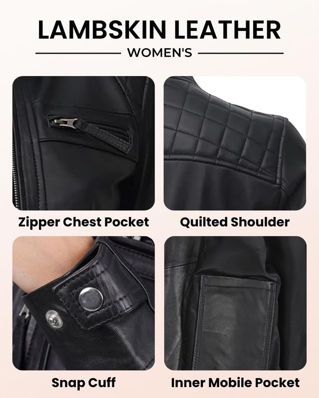Blingsoul Diamond1 Quilted Leather Jacket