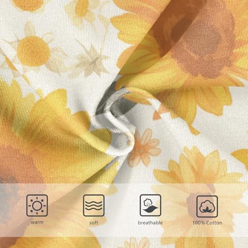 KLL Sunflowers Pattern Artistic Little Boys Comfort Underwear Breathable Children Undies3