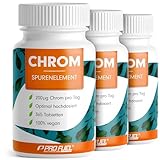 Chrom Tabletten 1095x mit 200 mcg Chrom aus Chromium Picolinate - optimal hochdosiert - normaler Blutzuckerspiegel und Makronährstoff-Stoffwechsel – laborgeprüft mit Zertifikat - vegan