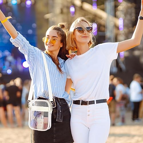 Image of PACKISM Clear Bag for Stadium Events - Clear Purses for Women Transparent Crossbody Messenger Bag for Concerts Game Day