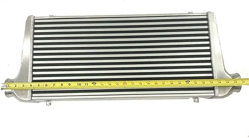 Miniatura 5 de Tubo de aluminio universal y aleta de montaje frontal Turbo Intercooler Tamaño total 31" x 13" x 3"Tamaño del núcleo 23" x 10.5" x2.5"