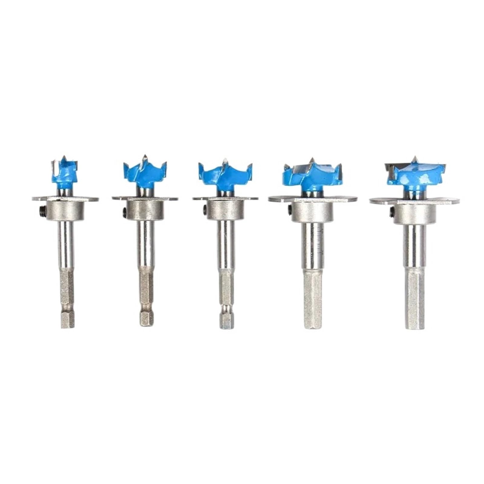 5 Pezzi/set 15-35 Mm Regolabile Posizionamento Utensili For La Lavorazione Del Legno Punte Da Trapano Set A Tazza Duro Lega Trapano Fai Da Te