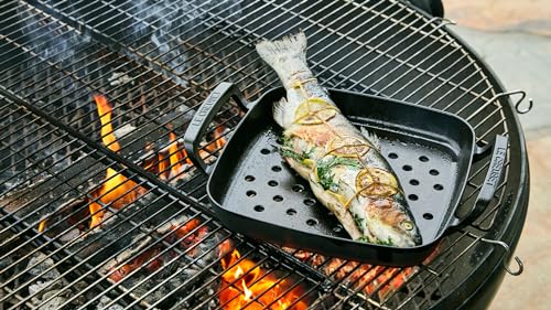 Image of Le Creuset Enameled Cast Iron Square Grill Basket, 12 inch