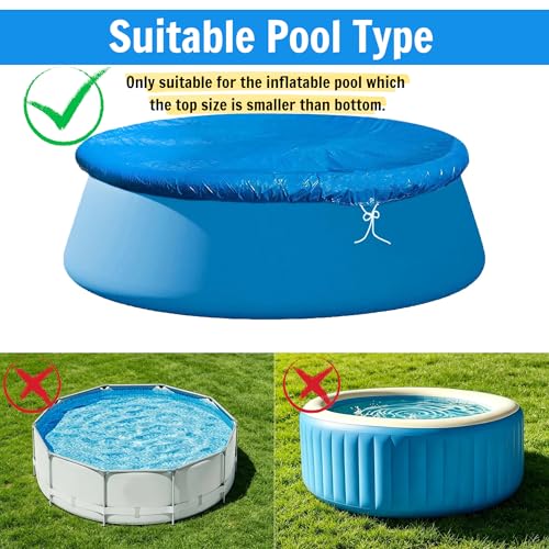 Cubierta para piscina inflable redonda de 10 ft miniatura 4