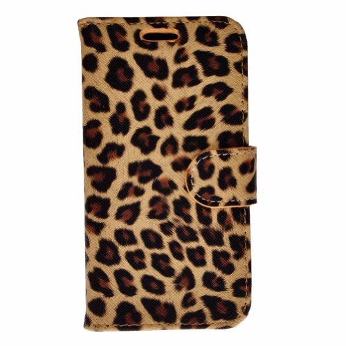 Generic Leopard Skin Luxury Wallet Case for Samsung Galaxy S4 S Iv Gt- I9500 (dark brown leopard skon)