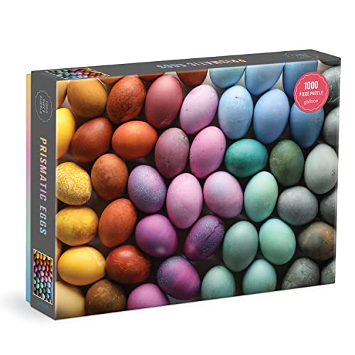 Rompecabezas Galison Prismatic Eggs de 1000 piezas para adultos, arte de Christine Chitnis, diseño brillante y audaz, hecho de papel reciclado, sin polvo, tamaño final 27" x 20" miniatura 3